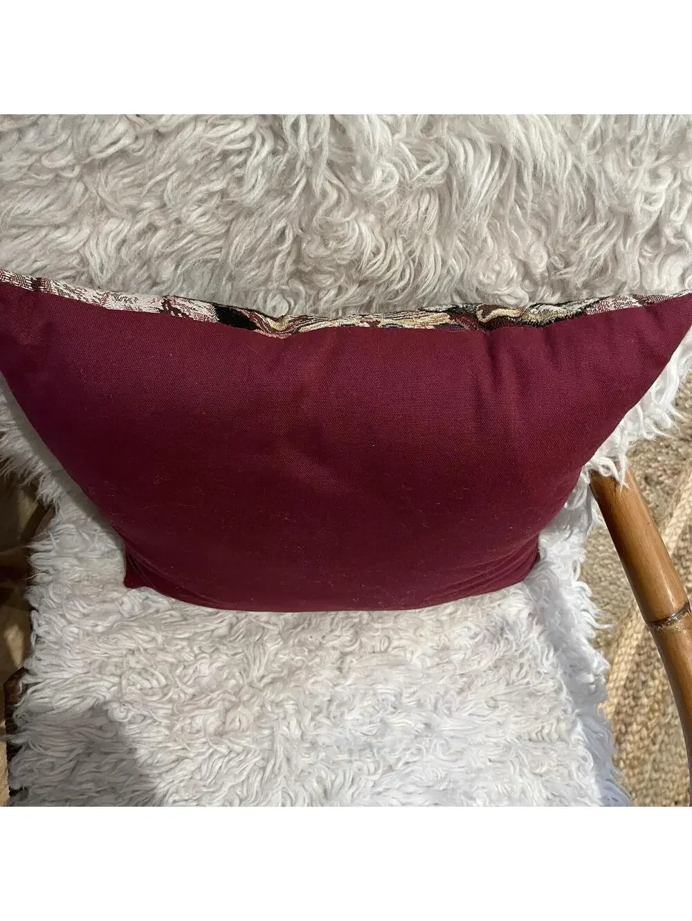 Tapestry Throw Pillow 16” Kitty Cat Feline Cottagecore Vintage USA Christmas
